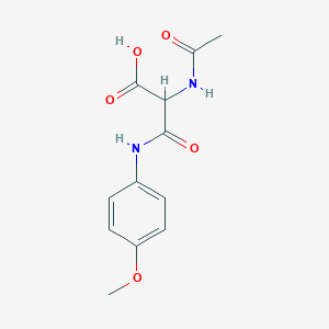 molecular formula C12H14N2O5 B2623828 2-(Acetylamino)-3-(4-methoxyanilino)-3-oxopropanoic acid CAS No. 866018-00-0