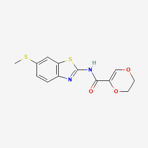 N-(6-(methylthio)benzo[d]thiazol-2-yl)-5,6-dihydro-1,4-dioxine-2-carboxamide