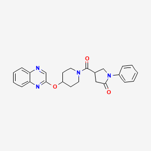 1-Phenyl-4-[4-(quinoxalin-2-yloxy)piperidine-1-carbonyl]pyrrolidin-2-one