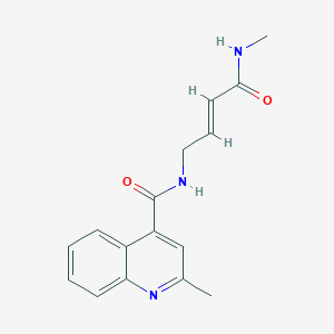 molecular formula C16H17N3O2 B2623839 2-Methyl-N-[(E)-4-(methylamino)-4-oxobut-2-enyl]quinoline-4-carboxamide CAS No. 2380195-79-7