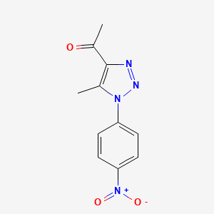 molecular formula C11H10N4O3 B2623843 1-(5-methyl-1-(4-nitrophenyl)-1H-1,2,3-triazol-4-yl)ethanone CAS No. 128883-68-1