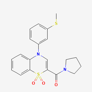 4-[3-(methylsulfanyl)phenyl]-2-(pyrrolidine-1-carbonyl)-4H-1lambda6,4-benzothiazine-1,1-dione