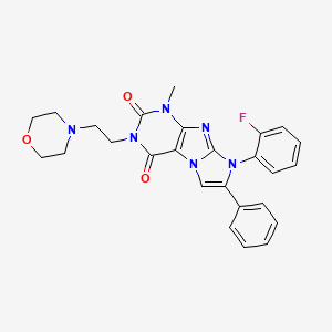 8-(2-fluorophenyl)-1-methyl-3-(2-morpholinoethyl)-7-phenyl-1H-imidazo[2,1-f]purine-2,4(3H,8H)-dione