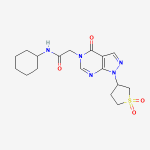 N-cyclohexyl-2-(1-(1,1-dioxidotetrahydrothiophen-3-yl)-4-oxo-1H-pyrazolo[3,4-d]pyrimidin-5(4H)-yl)acetamide