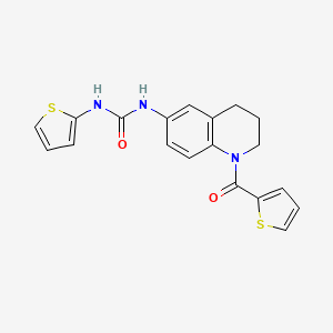 1-(Thiophen-2-yl)-3-(1-(thiophene-2-carbonyl)-1,2,3,4-tetrahydroquinolin-6-yl)urea