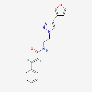 N-(2-(4-(furan-3-yl)-1H-pyrazol-1-yl)ethyl)cinnamamide