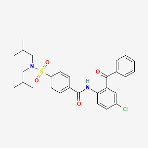 N-(2-benzoyl-4-chlorophenyl)-4-[bis(2-methylpropyl)sulfamoyl]benzamide