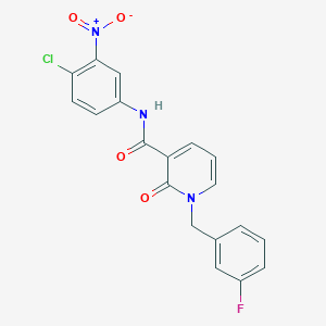 N-(4-chloro-3-nitrophenyl)-1-(3-fluorobenzyl)-2-oxo-1,2-dihydropyridine-3-carboxamide