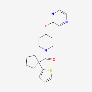 (4-(Pyrazin-2-yloxy)piperidin-1-yl)(1-(thiophen-2-yl)cyclopentyl)methanone