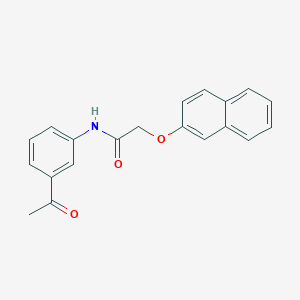 molecular formula C20H17NO3 B262388 N-(3-acetylphenyl)-2-(2-naphthyloxy)acetamide 