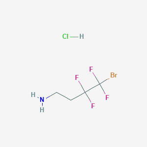 4-Bromo-3,3,4,4-tetrafluorobutan-1-amine;hydrochloride