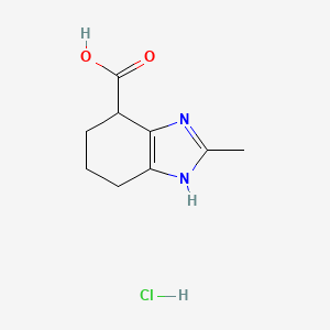 2-Methyl-4,5,6,7-tetrahydro-1H-benzimidazole-4-carboxylic acid;hydrochloride
