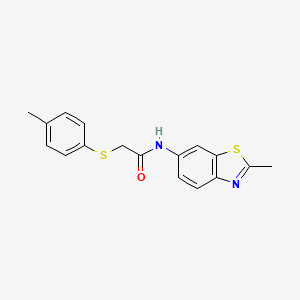 molecular formula C17H16N2OS2 B2623886 N-(2-methylbenzo[d]thiazol-6-yl)-2-(p-tolylthio)acetamide CAS No. 895453-86-8