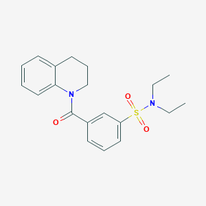 molecular formula C20H24N2O3S B262389 3-(3,4-Dihydro-2H-quinoline-1-carbonyl)-N,N-diethyl-benzenesulfonamide 