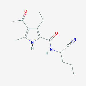 4-acetyl-N-(1-cyanobutyl)-3-ethyl-5-methyl-1H-pyrrole-2-carboxamide