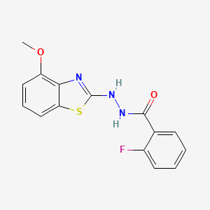 2-fluoro-N'-(4-methoxybenzo[d]thiazol-2-yl)benzohydrazide