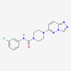 molecular formula C16H16ClN7O B2623906 4-([1,2,4]triazolo[4,3-b]pyridazin-6-yl)-N-(3-chlorophenyl)piperazine-1-carboxamide CAS No. 1058204-69-5