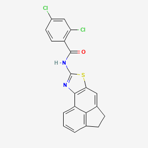 molecular formula C20H12Cl2N2OS B2623907 2,4-dichloro-N-(4,5-dihydroacenaphtho[5,4-d]thiazol-8-yl)benzamide CAS No. 477325-77-2