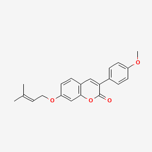 3-(4-methoxyphenyl)-7-[(3-methylbut-2-en-1-yl)oxy]-2H-chromen-2-one