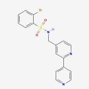 N-([2,4'-bipyridin]-4-ylmethyl)-2-bromobenzenesulfonamide