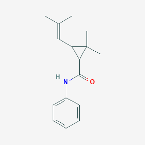 molecular formula C16H21NO B262393 2,2-dimethyl-3-(2-methyl-1-propenyl)-N-phenylcyclopropanecarboxamide 