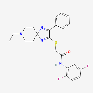 N-(2,5-difluorophenyl)-2-((8-ethyl-3-phenyl-1,4,8-triazaspiro[4.5]deca-1,3-dien-2-yl)thio)acetamide