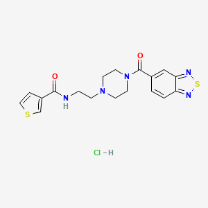 N-(2-(4-(benzo[c][1,2,5]thiadiazole-5-carbonyl)piperazin-1-yl)ethyl)thiophene-3-carboxamide hydrochloride