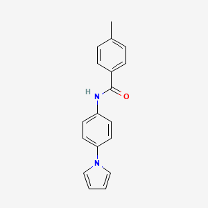 molecular formula C18H16N2O B2623946 4-methyl-N-(4-pyrrol-1-ylphenyl)benzamide CAS No. 383147-47-5