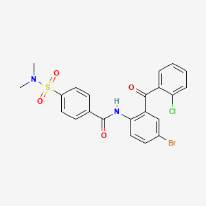 molecular formula C22H18BrClN2O4S B2623951 N-[4-bromo-2-(2-chlorobenzoyl)phenyl]-4-(dimethylsulfamoyl)benzamide CAS No. 315240-74-5