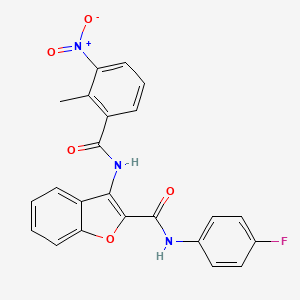 N-(4-fluorophenyl)-3-(2-methyl-3-nitrobenzamido)benzofuran-2-carboxamide