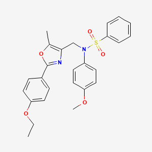 N-{[2-(4-ethoxyphenyl)-5-methyl-1,3-oxazol-4-yl]methyl}-N-(4-methoxyphenyl)benzenesulfonamide