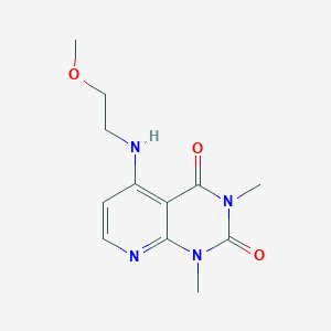 molecular formula C12H16N4O3 B2623963 5-((2-methoxyethyl)amino)-1,3-dimethylpyrido[2,3-d]pyrimidine-2,4(1H,3H)-dione CAS No. 946252-93-3