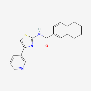 molecular formula C19H17N3OS B2623964 N-(4-pyridin-3-yl-1,3-thiazol-2-yl)-5,6,7,8-tetrahydronaphthalene-2-carboxamide CAS No. 681168-33-2