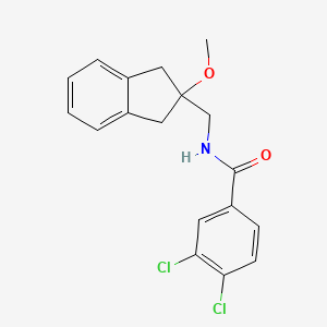 molecular formula C18H17Cl2NO2 B2623965 3,4-dichloro-N-((2-methoxy-2,3-dihydro-1H-inden-2-yl)methyl)benzamide CAS No. 2034346-46-6