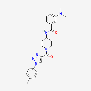 3-(dimethylamino)-N-(1-(1-(p-tolyl)-1H-1,2,3-triazole-4-carbonyl)piperidin-4-yl)benzamide