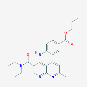 Butyl 4-{[3-(diethylcarbamoyl)-7-methyl-1,8-naphthyridin-4-yl]amino}benzoate