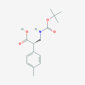 molecular formula C15H21NO4 B2623970 (2S)-3-{[(tert-butoxy)carbonyl]amino}-2-(4-methylphenyl)propanoic acid CAS No. 1280787-08-7