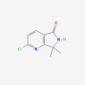 molecular formula C9H9ClN2O B2623979 2-Chloro-7,7-dimethyl-6,7-dihydro-5H-pyrrolo[3,4-B]pyridin-5-one CAS No. 1440519-75-4