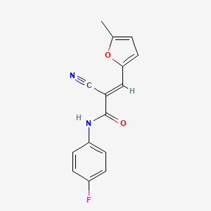 B2623984 (2E)-2-cyano-N-(4-fluorophenyl)-3-(5-methylfuran-2-yl)prop-2-enamide CAS No. 327075-27-4