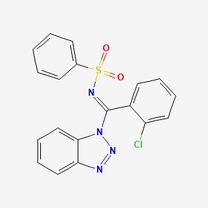 N-[1H-1,2,3-benzotriazol-1-yl(2-chlorophenyl)methylene]benzenesulfonamide