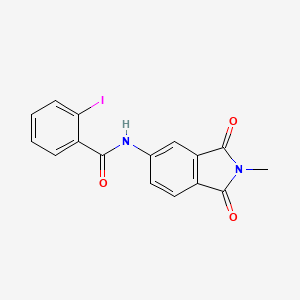 molecular formula C16H11IN2O3 B2623989 2-iodo-N-(2-methyl-1,3-dioxoisoindolin-5-yl)benzamide CAS No. 303796-88-5