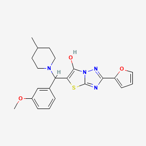 2-(Furan-2-yl)-5-((3-methoxyphenyl)(4-methylpiperidin-1-yl)methyl)thiazolo[3,2-b][1,2,4]triazol-6-ol