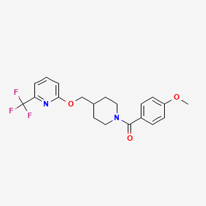 (4-Methoxyphenyl)-[4-[[6-(trifluoromethyl)pyridin-2-yl]oxymethyl]piperidin-1-yl]methanone