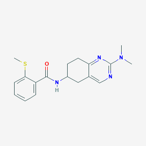 molecular formula C18H22N4OS B2623998 N-[2-(dimethylamino)-5,6,7,8-tetrahydroquinazolin-6-yl]-2-(methylsulfanyl)benzamide CAS No. 2097900-07-5