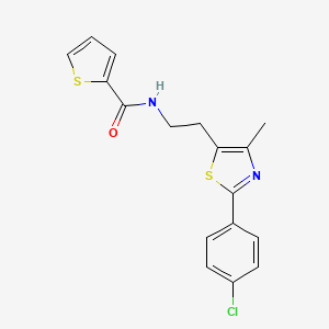 N-{2-[2-(4-chlorophenyl)-4-methyl-1,3-thiazol-5-yl]ethyl}thiophene-2-carboxamide