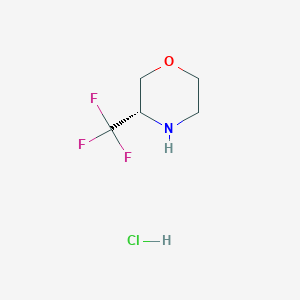 molecular formula C5H9ClF3NO B2624002 (S)-3-(Trifluoromethyl)morpholine hydrochloride CAS No. 2193052-15-0