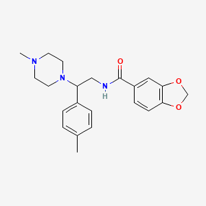 N-(2-(4-methylpiperazin-1-yl)-2-(p-tolyl)ethyl)benzo[d][1,3]dioxole-5-carboxamide