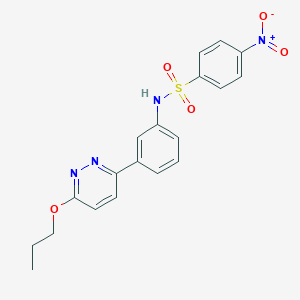 molecular formula C19H18N4O5S B2624014 4-nitro-N-(3-(6-propoxypyridazin-3-yl)phenyl)benzenesulfonamide CAS No. 941999-72-0