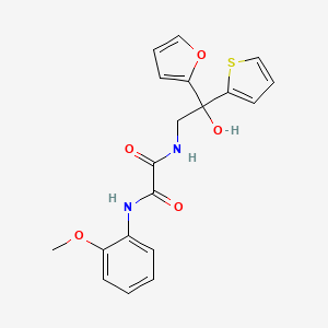 molecular formula C19H18N2O5S B2624018 N1-(2-(furan-2-yl)-2-hydroxy-2-(thiophen-2-yl)ethyl)-N2-(2-methoxyphenyl)oxalamide CAS No. 1903473-78-8