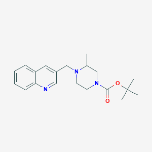 molecular formula C20H27N3O2 B2624020 Tert-butyl 3-methyl-4-(quinolin-3-ylmethyl)piperazine-1-carboxylate CAS No. 1798518-88-3